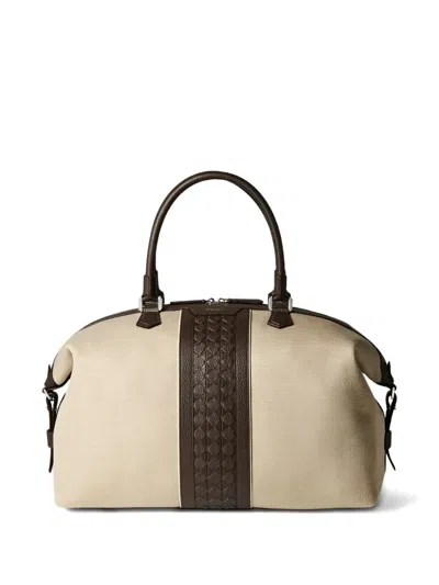 Serapian Double-handle Holdall In Neutral
