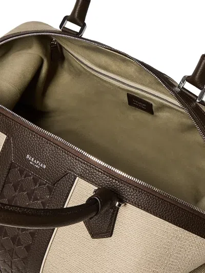 Serapian Double-handle Holdall In Neutral