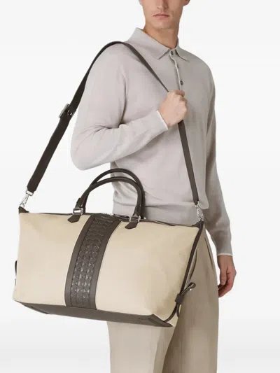 Serapian Double-handle Holdall In Neutral