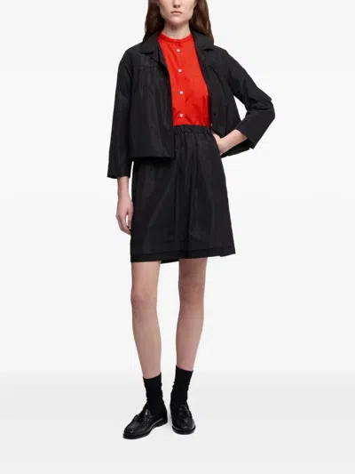 Aspesi Pure Cotton Poplin Shirt With Mandarin Collar In Red