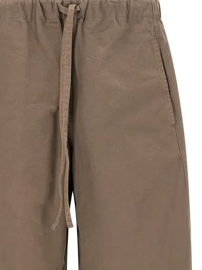 Entire Studios Drawstring Elastic Barrel Trousers In Brown