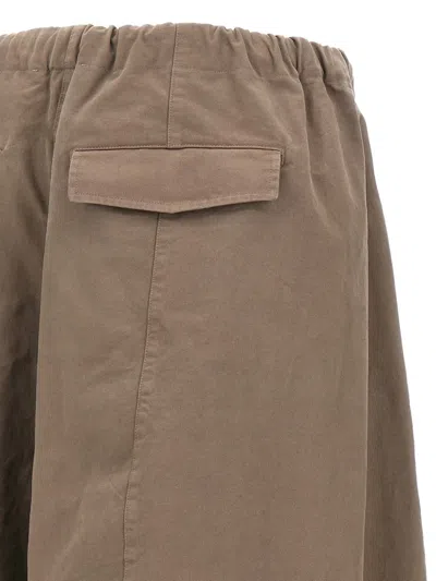Entire Studios Drawstring Elastic Barrel Trousers In Brown