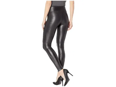Spanx High-waisted Faux-leather Leggings In Schwarz