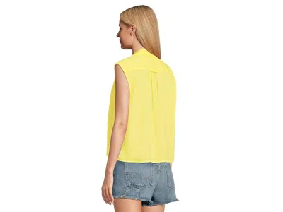 Lilla P Short Sleeve Button Down In Green