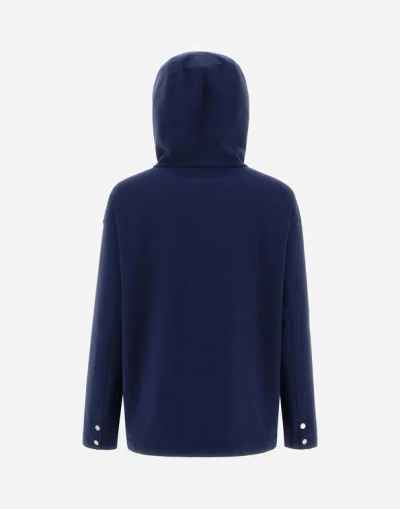 Herno Drawstring Hooded Jacket In Blue