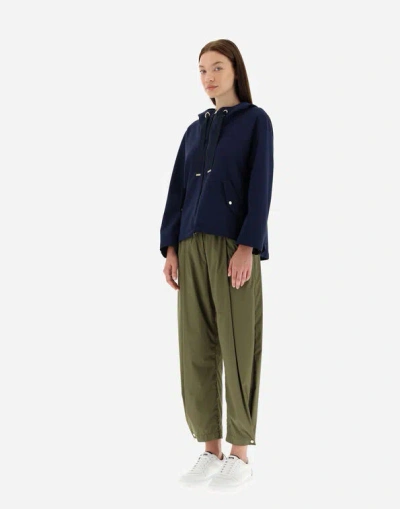 Herno Drawstring Hooded Jacket In Blue