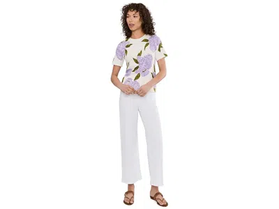 Cece Short Sleeve Hydrangea Sweater In Multi