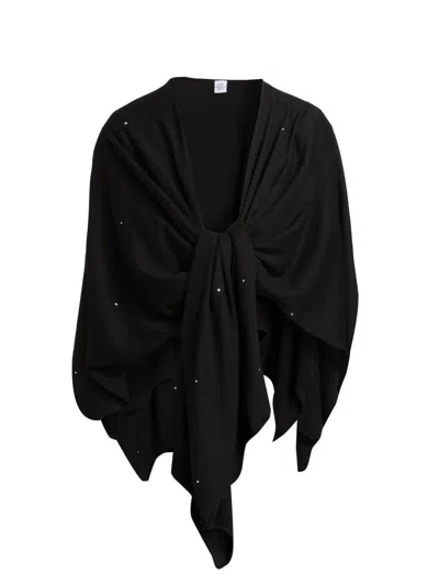 Carolyn Rowan Collection Women's Sequin Cashmere-silk Ruana In Black ...