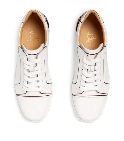 Christian Louboutin Fun Vieira Printed Pvc-trimmed Perforated Leather Sneakers In White