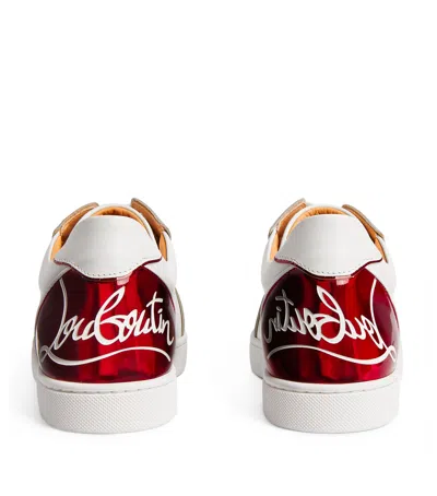 Christian Louboutin Fun Vieira Printed Pvc-trimmed Perforated Leather Sneakers In White