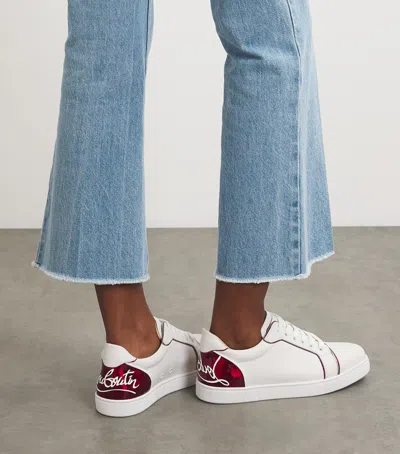 Christian Louboutin Fun Vieira Printed Pvc-trimmed Perforated Leather Sneakers In White