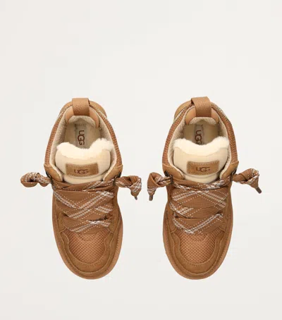 Ugg Stylish Boot-style Sneakers With Plush Lining In Animal Print