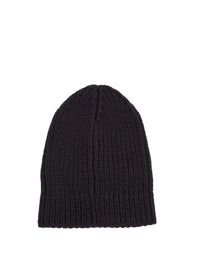 Gucci Embroidered Wool Beanie In Navy | ModeSens