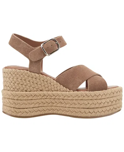 Marc Fisher Ltd Pasion Espadrille Ankle Strap Platform Wedge Sandal In Neutral