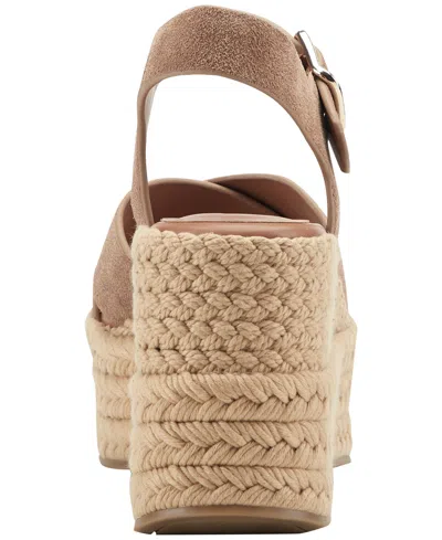 Marc Fisher Ltd Pasion Espadrille Ankle Strap Platform Wedge Sandal In Neutral