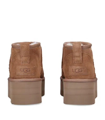 Ugg Suede Classic Ultra Mini Platform Boots In Brown