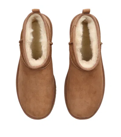 Ugg Biscuit Suede Classic Ultra Mini Ankle Boots In Multi