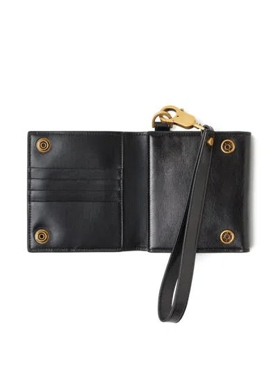 Versace Medallion Strap Wallet In Black