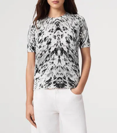 Allsaints Womens Canter Ecru Wh Anouk Slim Wool-knit T-shirt In Multi