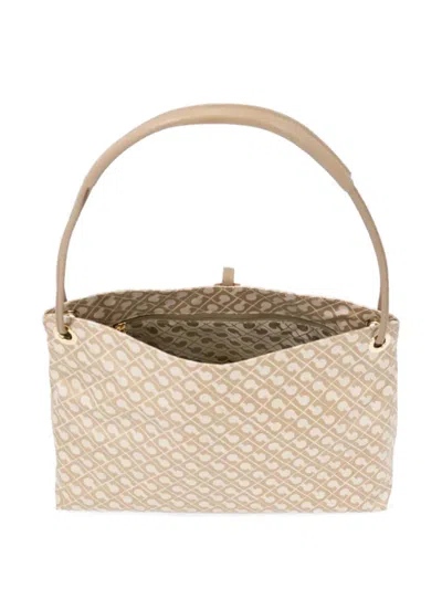 Gherardini Medium Patterned Shoulder Bag In Neutral