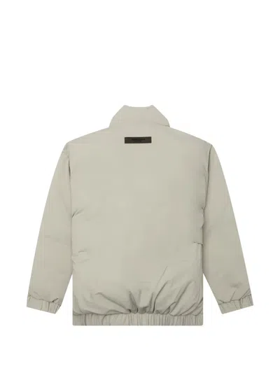 Essentials Zip Puffer Jacket In Neutral