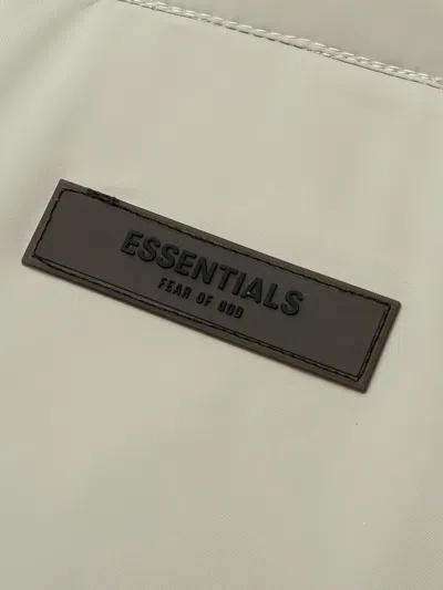 Essentials Zip Puffer Jacket In Neutral