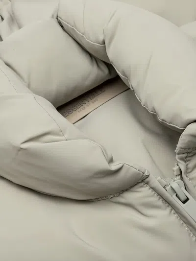 Essentials Zip Puffer Jacket In Neutral