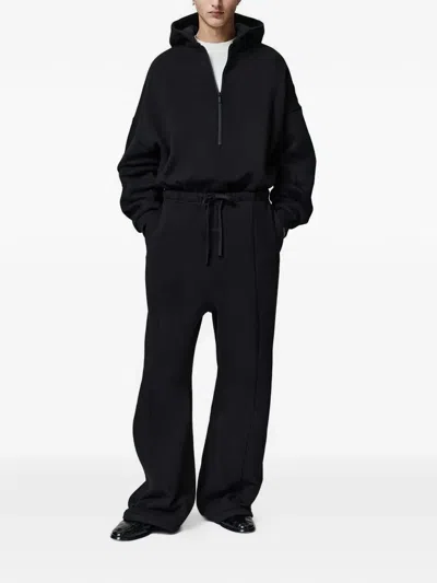 Essentials Drawstring Track Pants In Black