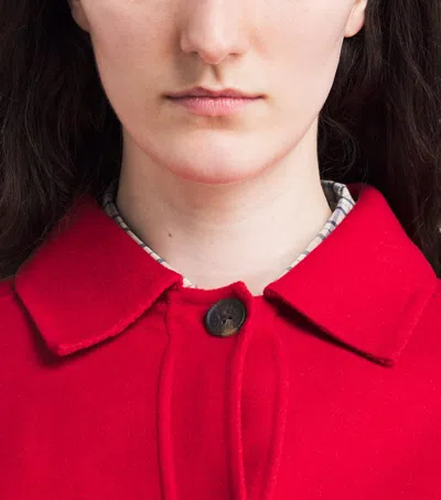 Barbour Wool-blend Amanda Overshirt In Red