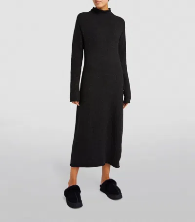 Ugg Disquette Logo Embossed Platform Slippers In Black