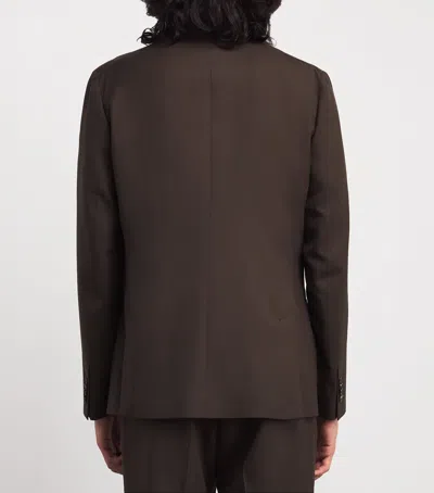 Paul Smith Wool Patch-pocket Blazer In Brown