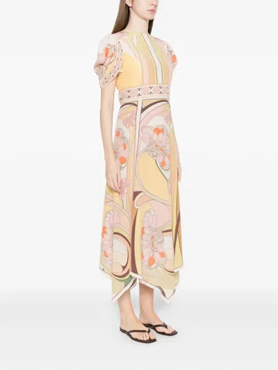 La Doublej Cherie Scarf Maxi Dress In Multi