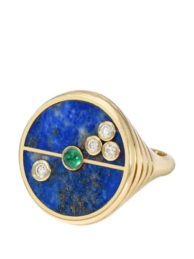 Retrouvai Compass Multi-stone Ring In Gold