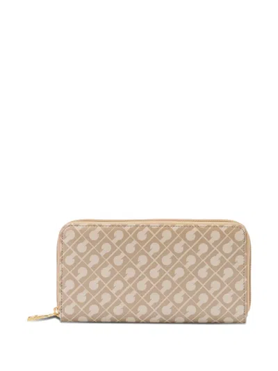 Gherardini Patterned Zip-up Wallet In Neutral