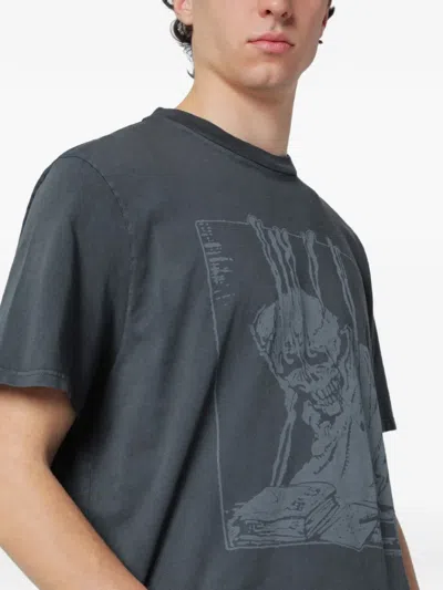 Our Legacy Men S Box T-shirt Angry Fan Mail Print In Gray