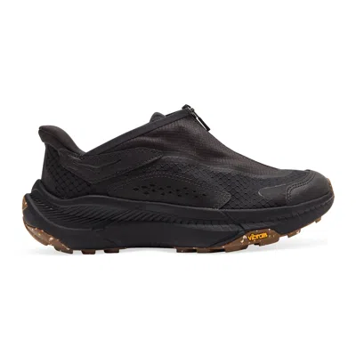 Hoka Technical Ripstop Trail Shoes With Zip Closure In Black