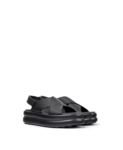 Camper Pelotas Flota Up Platform Sandal In Black