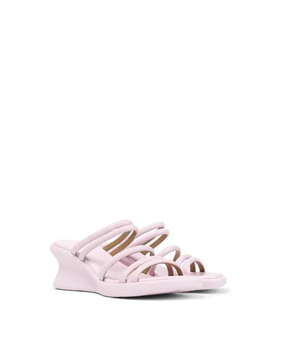 Camper Strappy Wedge Sandals In Pink