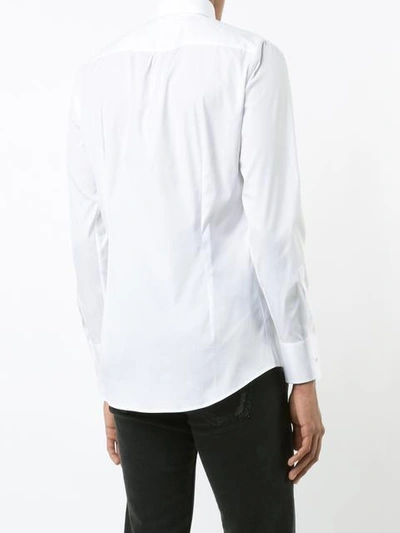 Shop Dsquared2 Safety Pin Collar Shirt In White