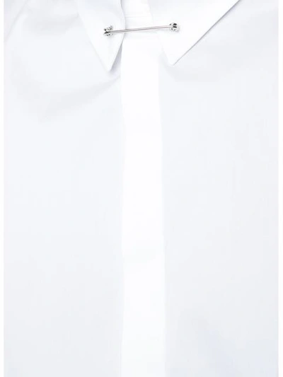 Shop Dsquared2 Safety Pin Collar Shirt In White