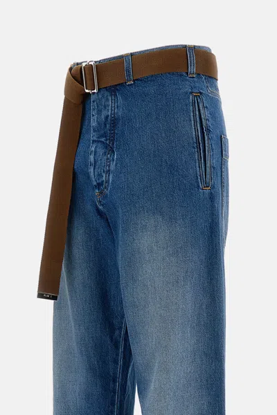 Plan C Jeans With Belt In Blue
