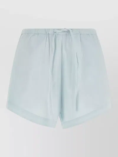 Rotate Birger Christensen Poplin Shorts Featuring Practical Side Pockets In Blue