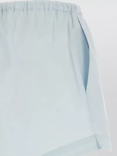 Rotate Birger Christensen Poplin Shorts Featuring Practical Side Pockets In Blue