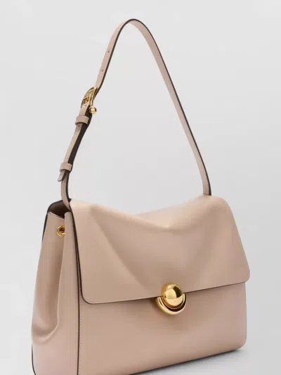 Furla Domus M Structured Neutral Leather Shoulder Bag In Neutral