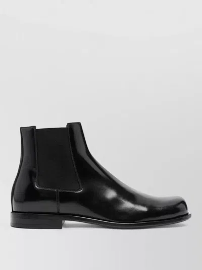 Givenchy Square Toe Ankle Boots Elastic Panels In Black