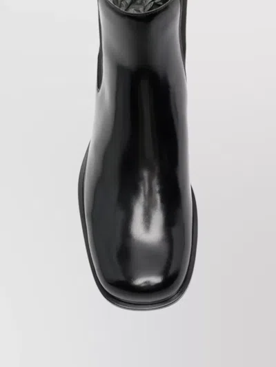 Givenchy Square Toe Ankle Boots Elastic Panels In Black