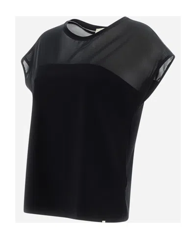 Herno Contrasted T-shirt In Black