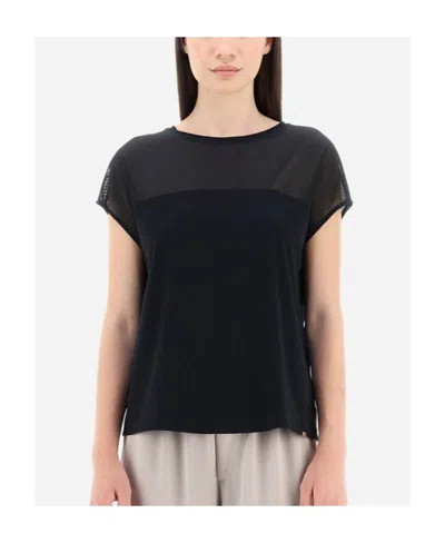Herno Contrasted T-shirt In Black