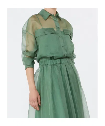 Weekend Max Mara Pocket Shirt In Green
