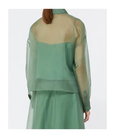 Weekend Max Mara Pocket Shirt In Green